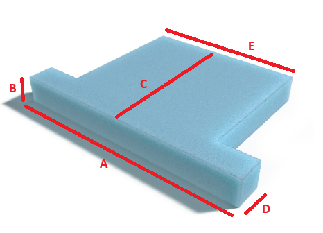 T Shaped Seat Foam - Image 2