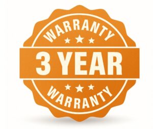 3 year warranty