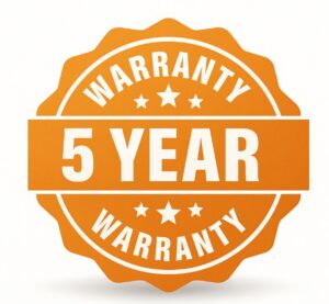 5 year warranty