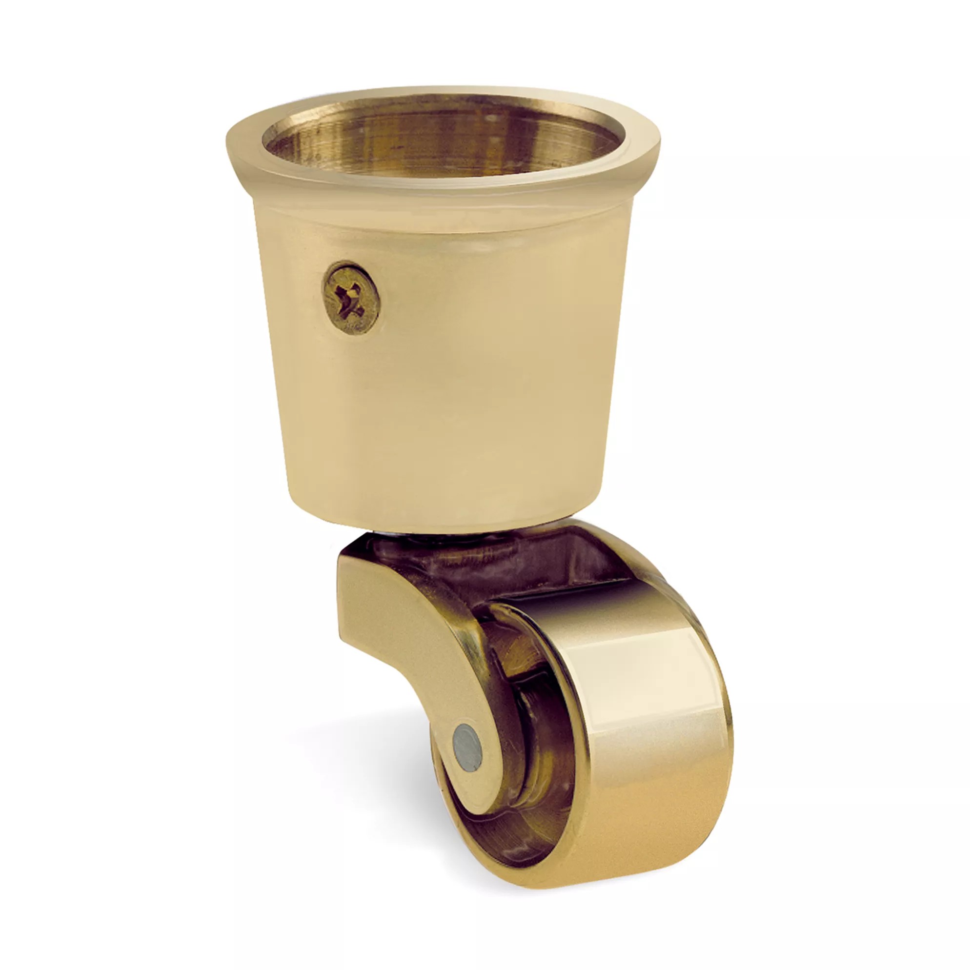 Castor & Cup 35mm Round Brass