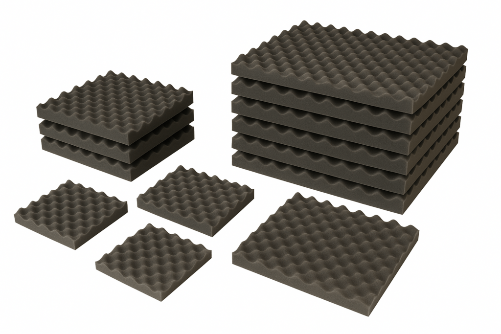 Acoustic foam panel packs