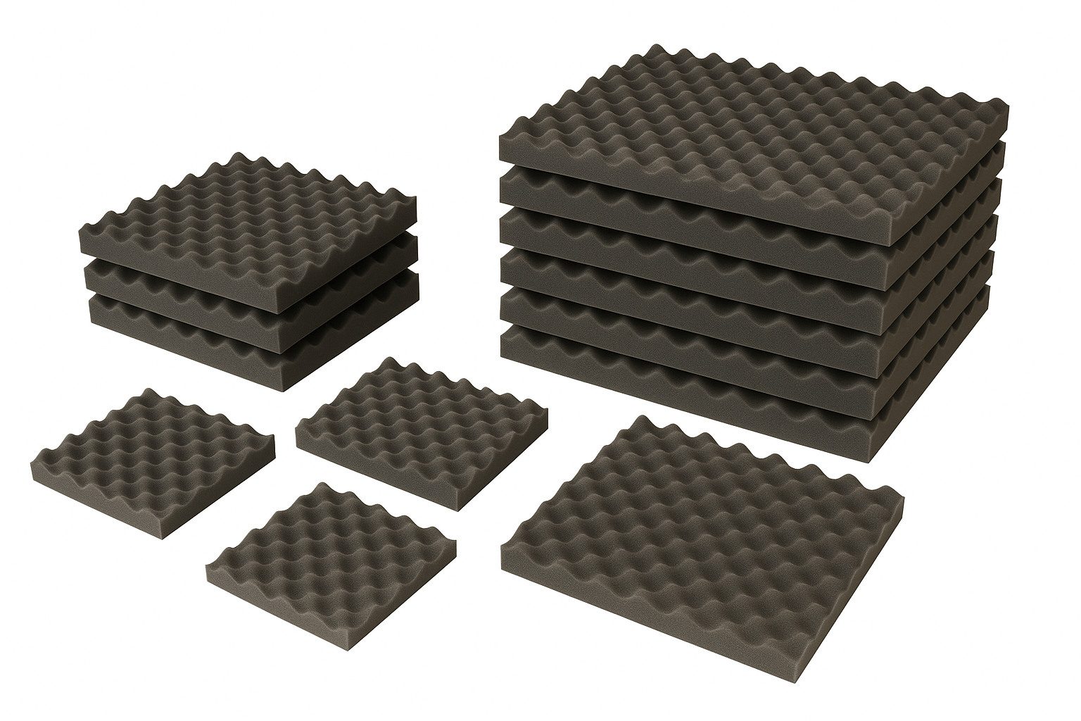 Acoustic foam panel packs