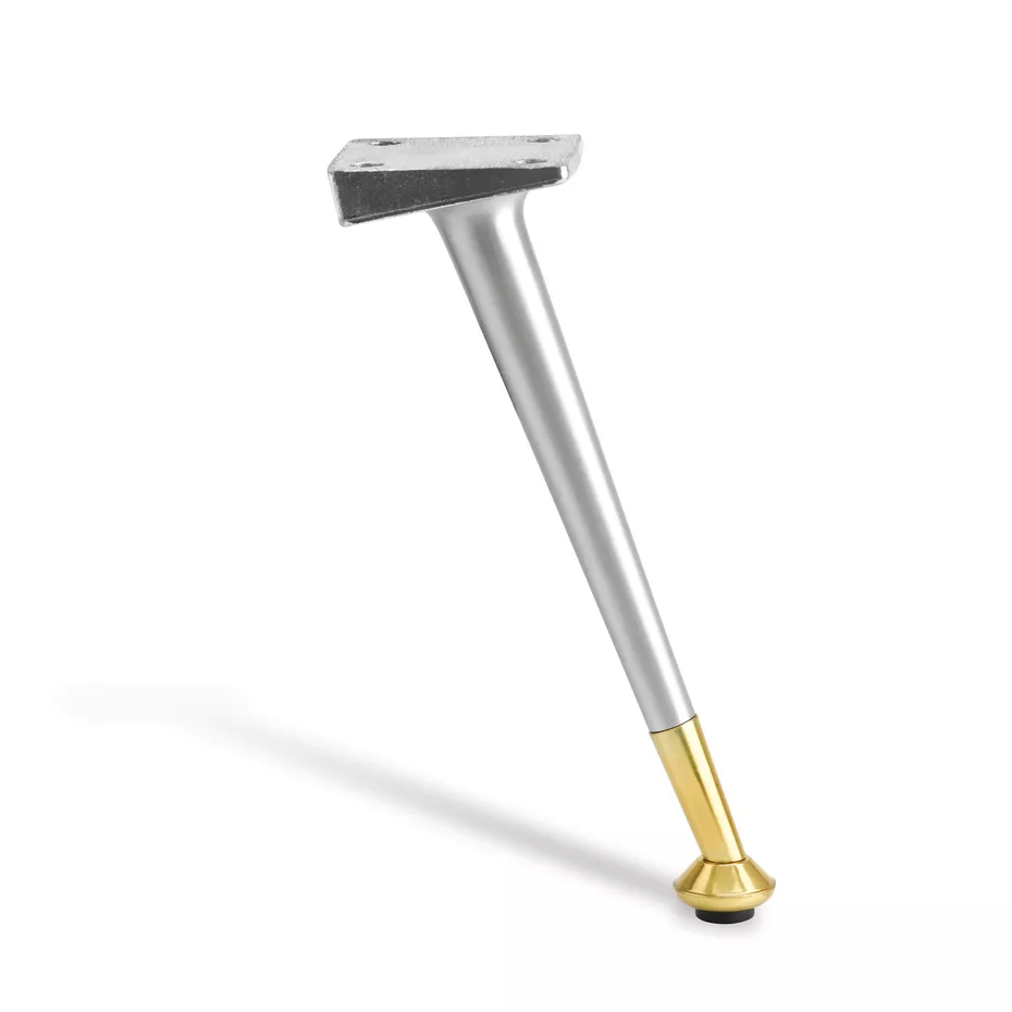 satin chair leg with gold foot