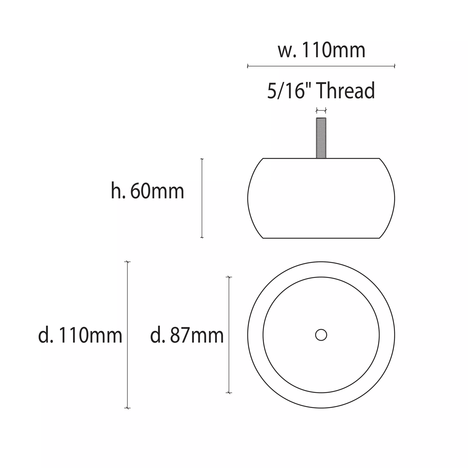 Bun leg dimensions