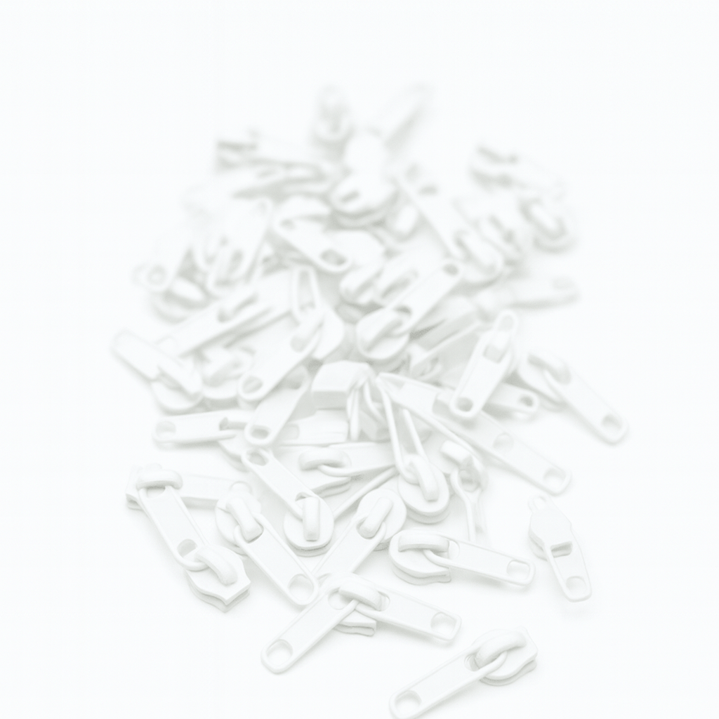 White Zip Sliders – 100 Pack (#4 Size)