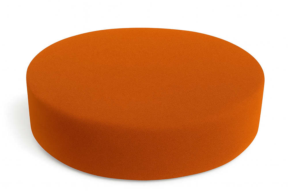 Round Foam Ottoman in Upholstery Fabric – Australian Made